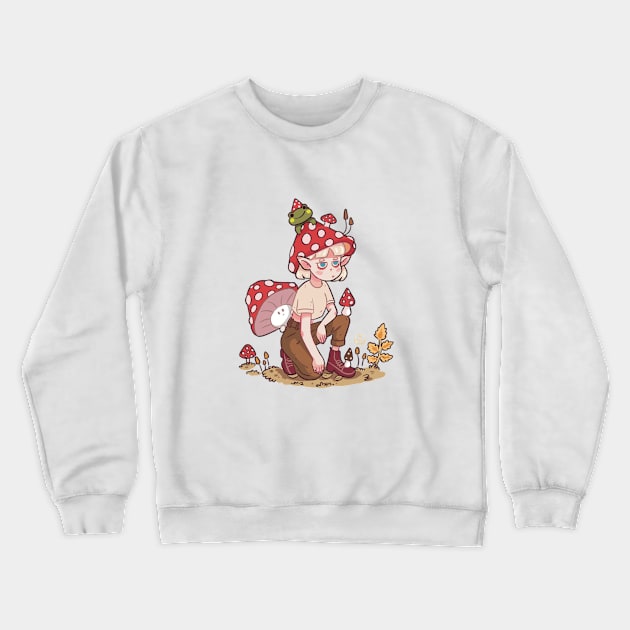 Mushroom girl Crewneck Sweatshirt by Jajahappy